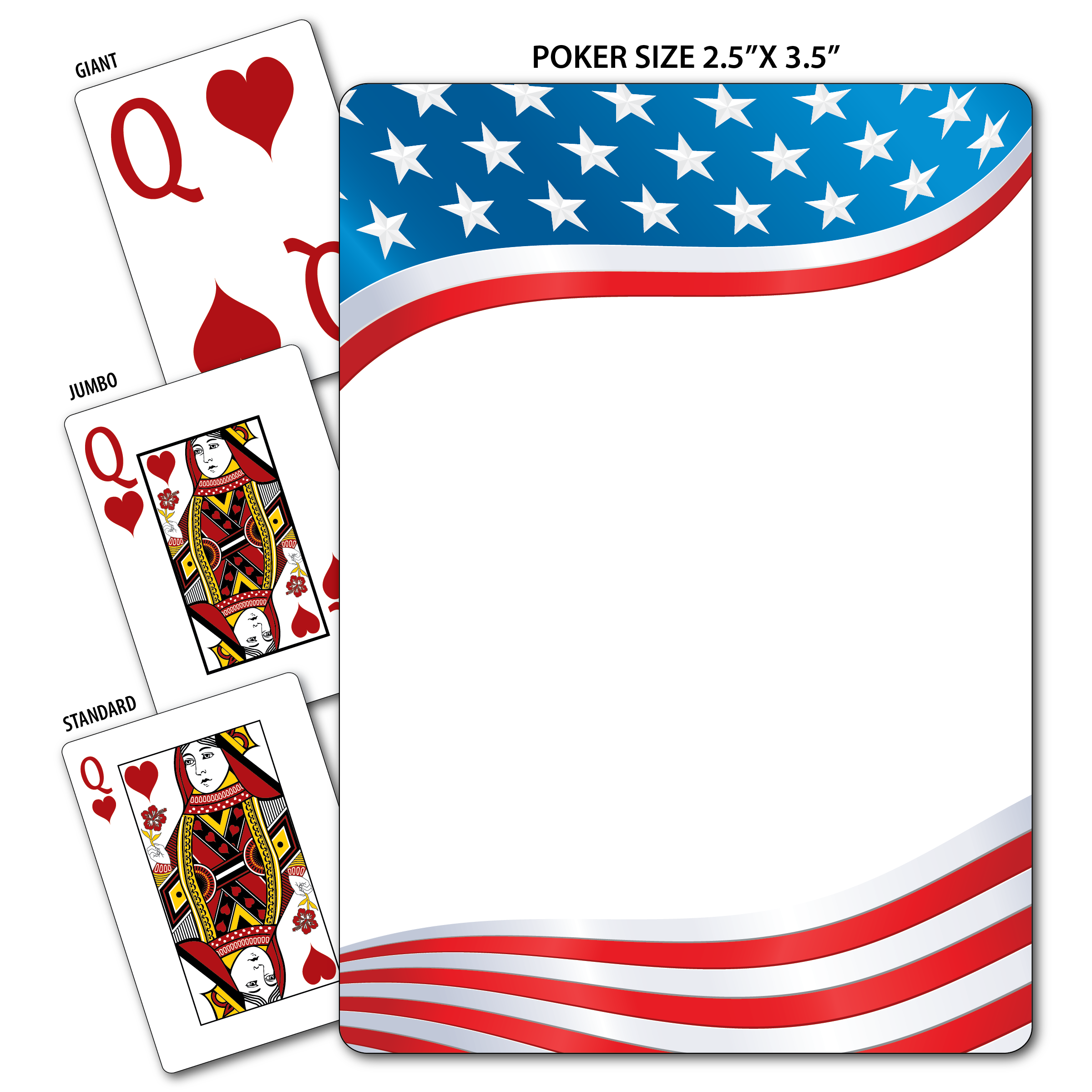 Stars & Stripes Theme Poker Size Playing Cards 4