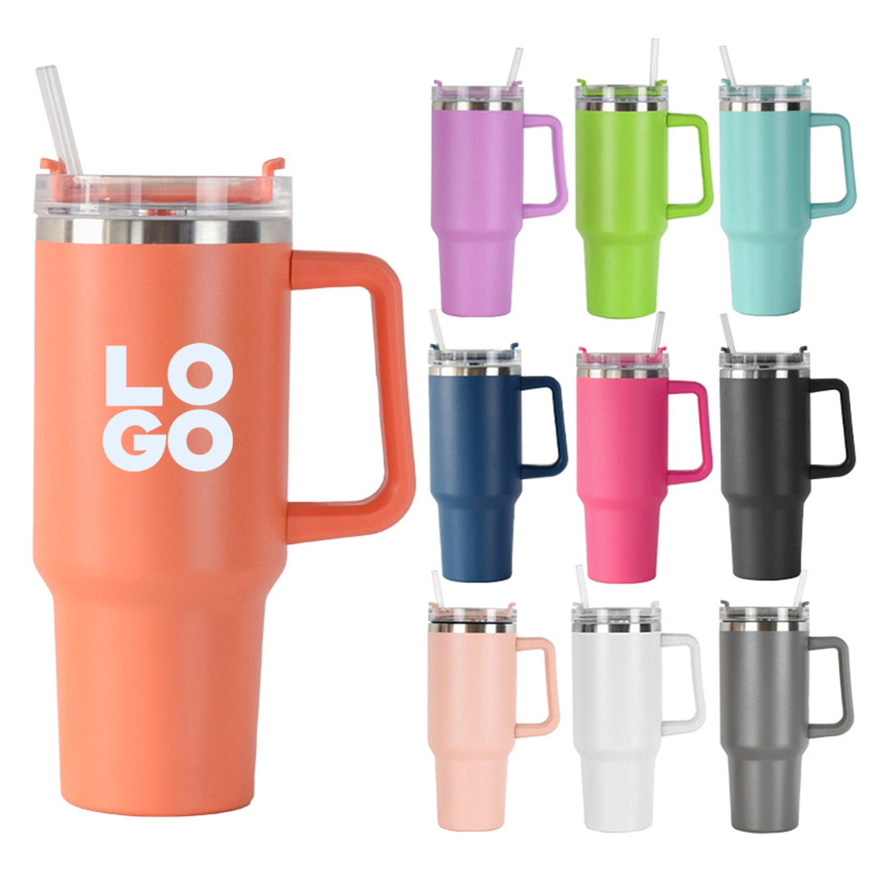 40 oz Vacuum Tumbler With Straw 2