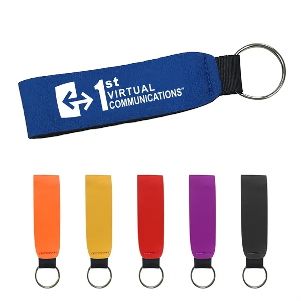 6" x 0.86" Neoprene Floating Wrist Lanyard Keychain