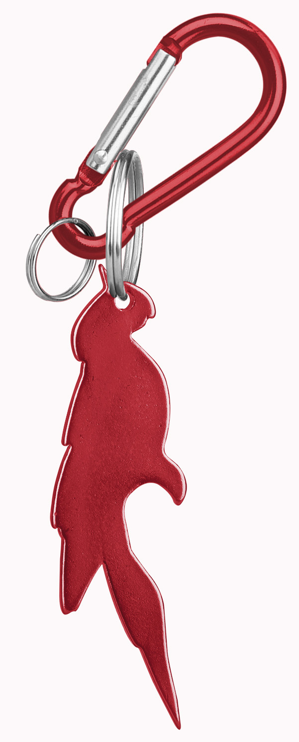 Parrot Shaped Bottle Opener Key Holder and Carabiner 2