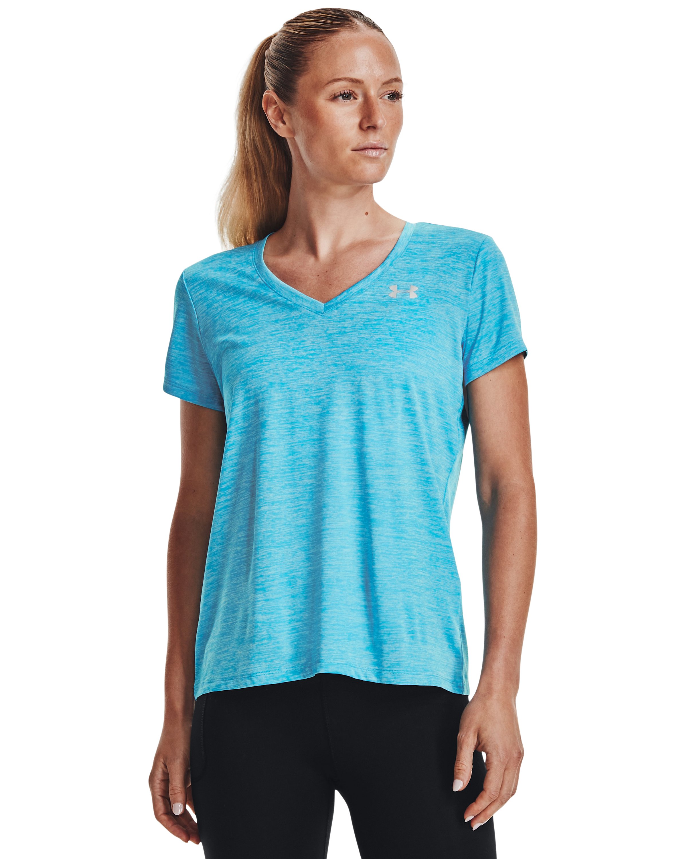 UA Tech Twist Women's V-Neck Short Sleeve 25