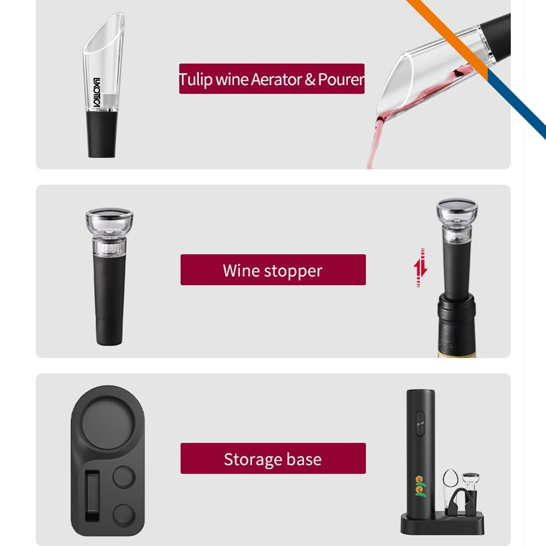 Odon Electric Wine Opener Set 3