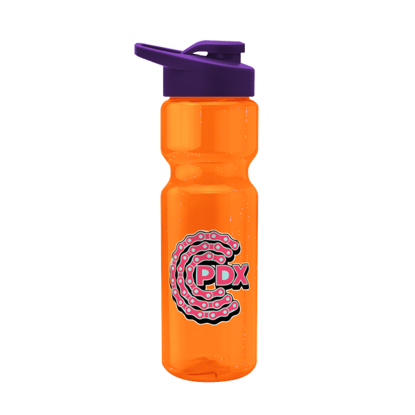 Blazer 28oz Transparent Bike Bottle w/Drink-thru Lid 2762