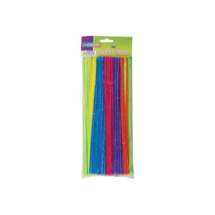 Jumbo Chenille Pipe Cleaners - 12" Assorted Colors 1