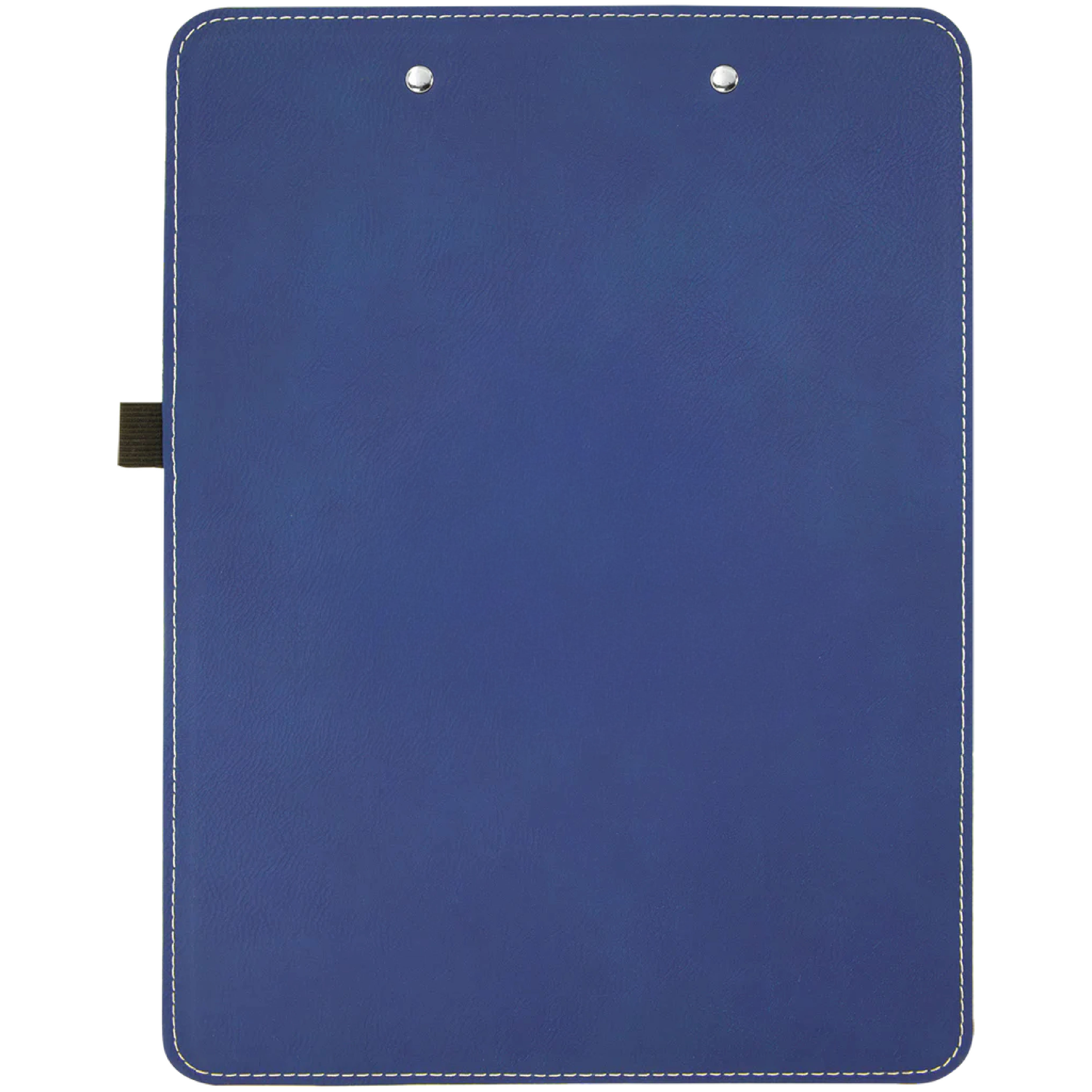 9" x 12 1/2" Blue/Silver Leatherette Clipboard 3