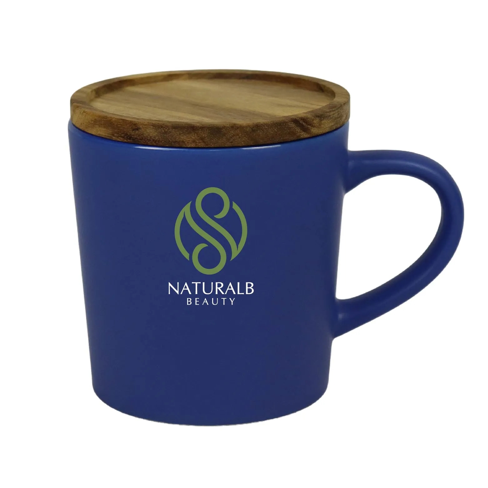 EcoChic Ceramic Mug with Wooden Lid 1