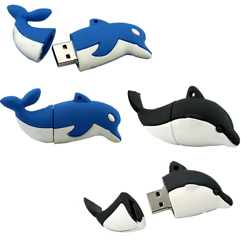 PVC Dolphin USB Flash Drive Keychain 5