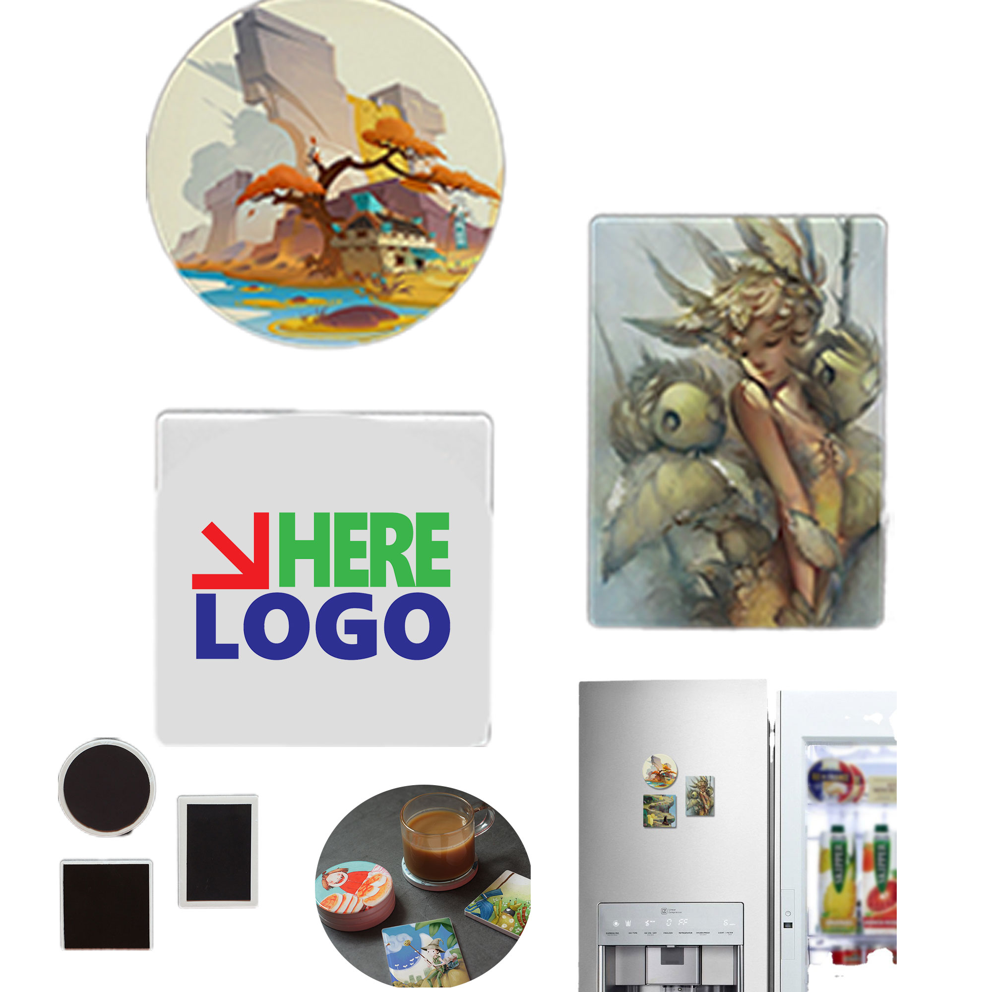 2.3" Ceramic Magnet Blank MOQ 20 2