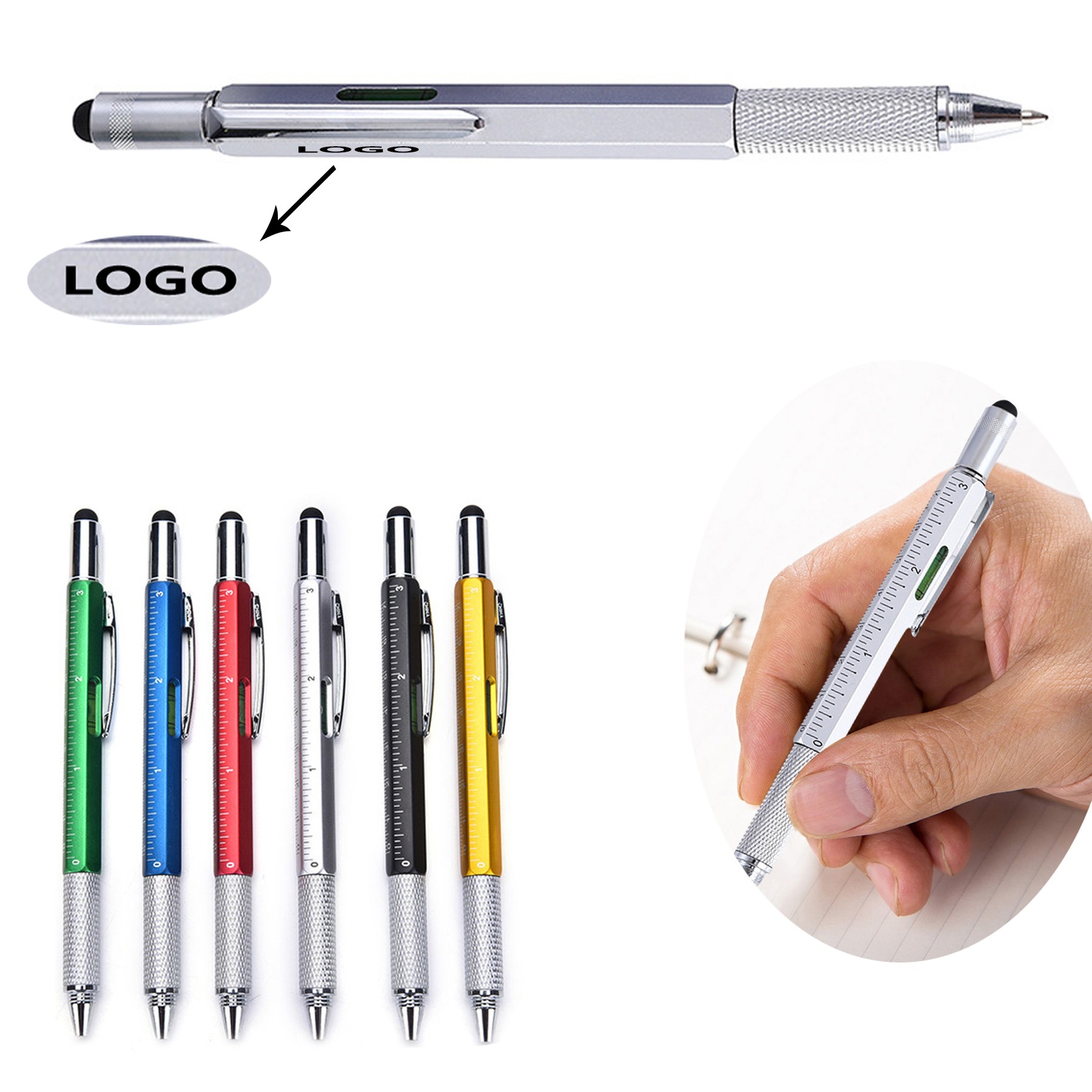 6 In 1 Multi Function Ball Point Pen 1