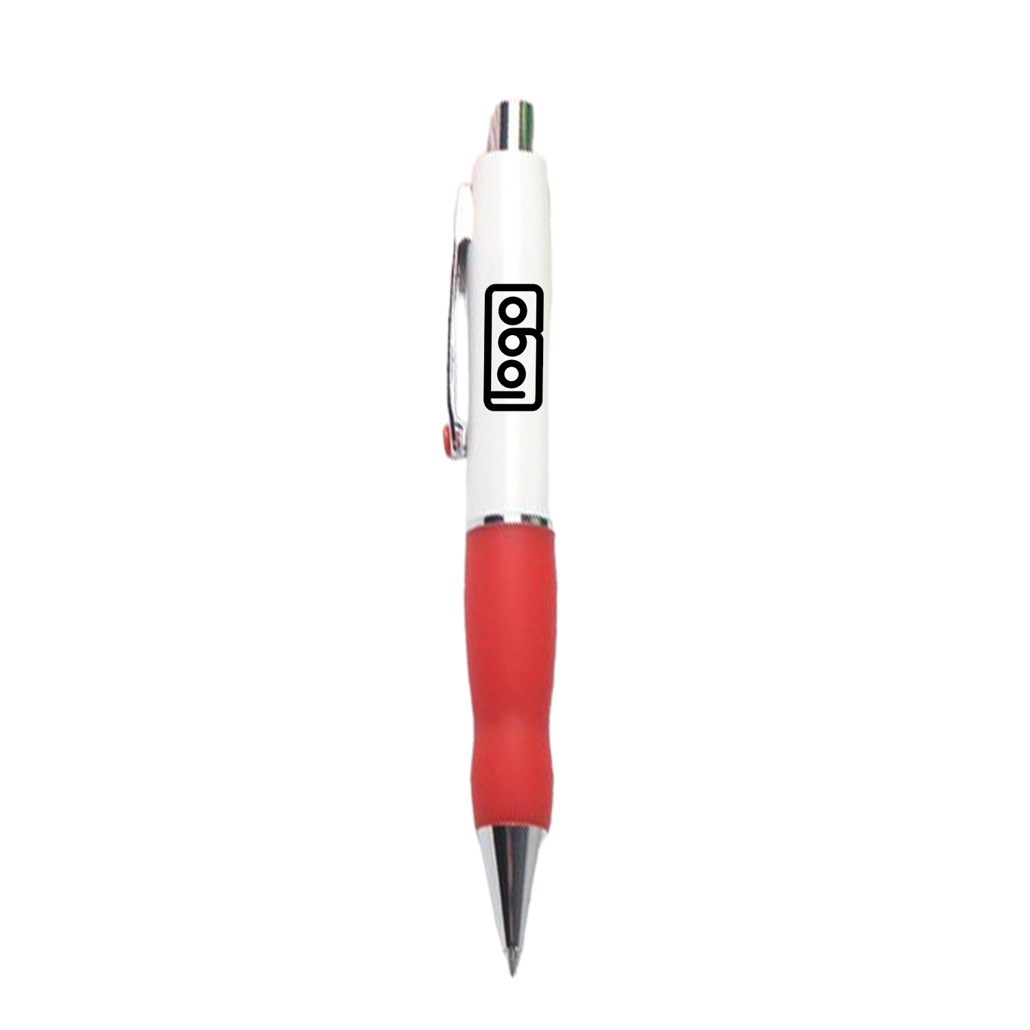 Retractable Rubber Grip Plastic Ballpoint Pen 2