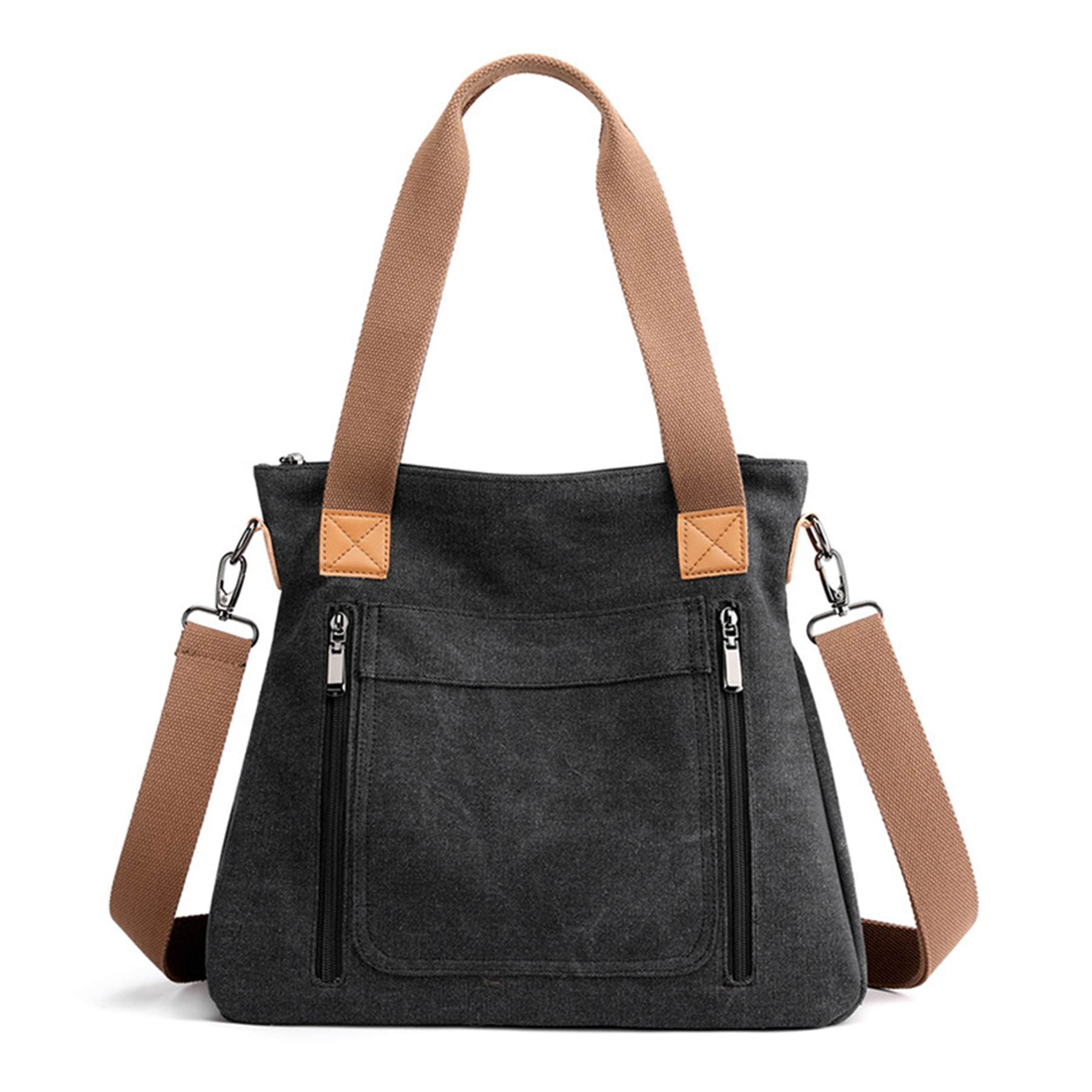 Canvas Multi-pocket Tote Bag, custom tote bag with logo imprint 6