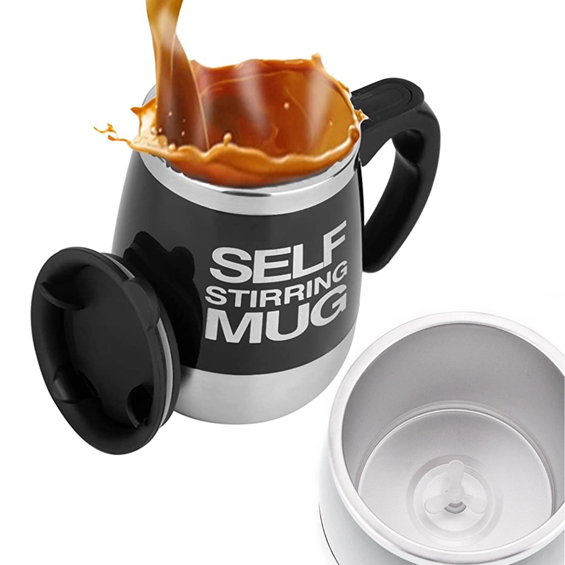 14Oz. Self Stirring Stainless Stell Travel Mug 2