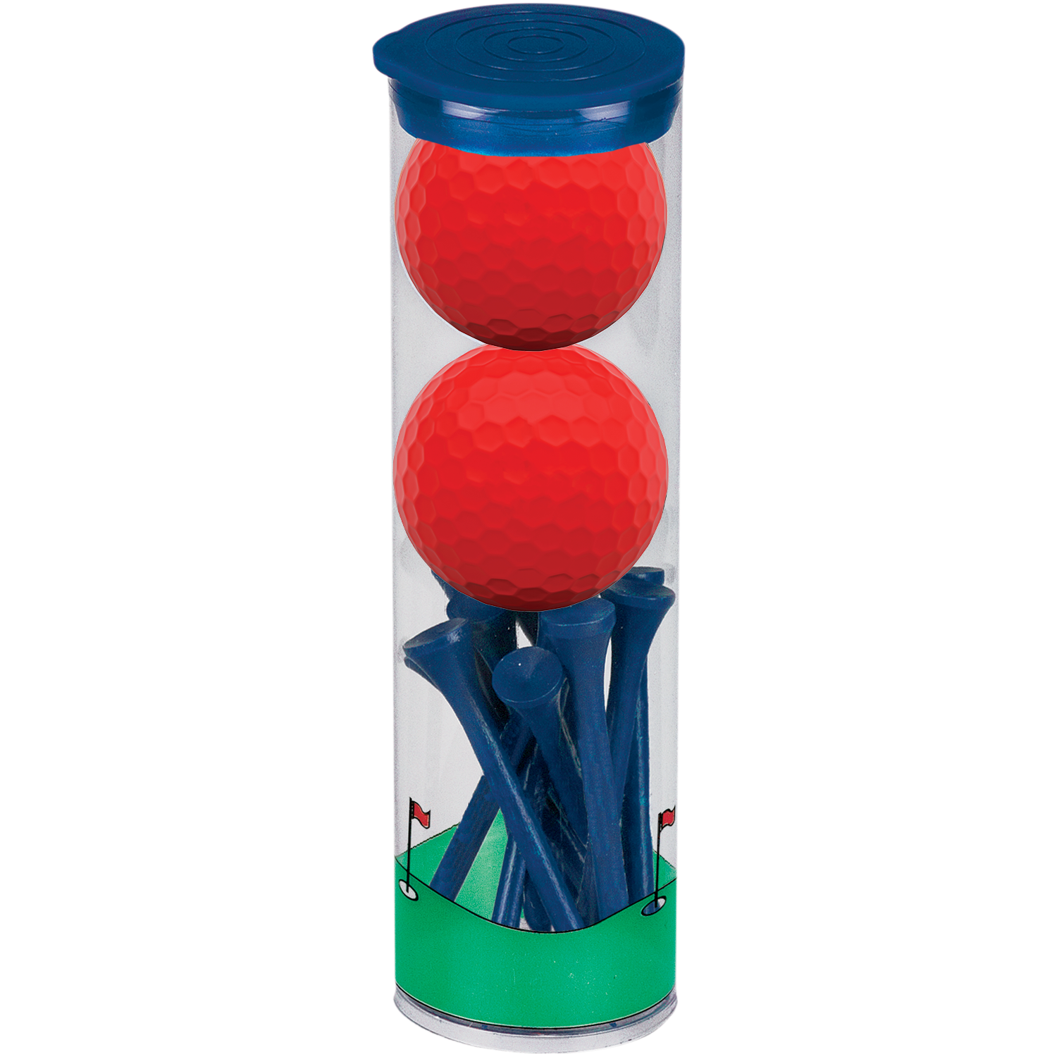 2 Ball Tall Tube with Wilson Golf Balls 2