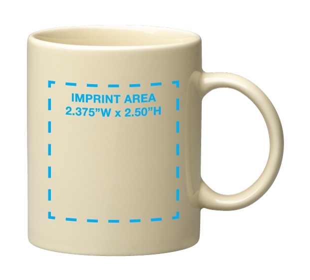 11 oz Almond C Handle Mug