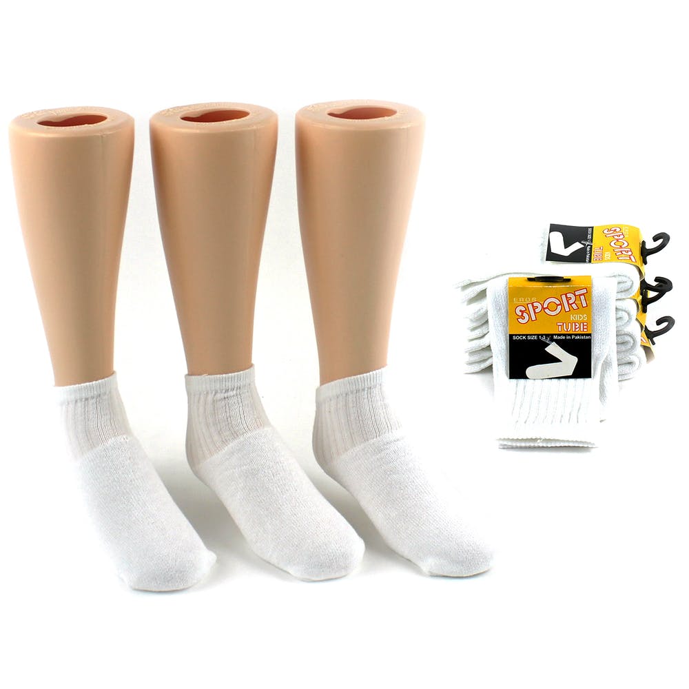 Kids' Tube Socks - White Size 1-3 3