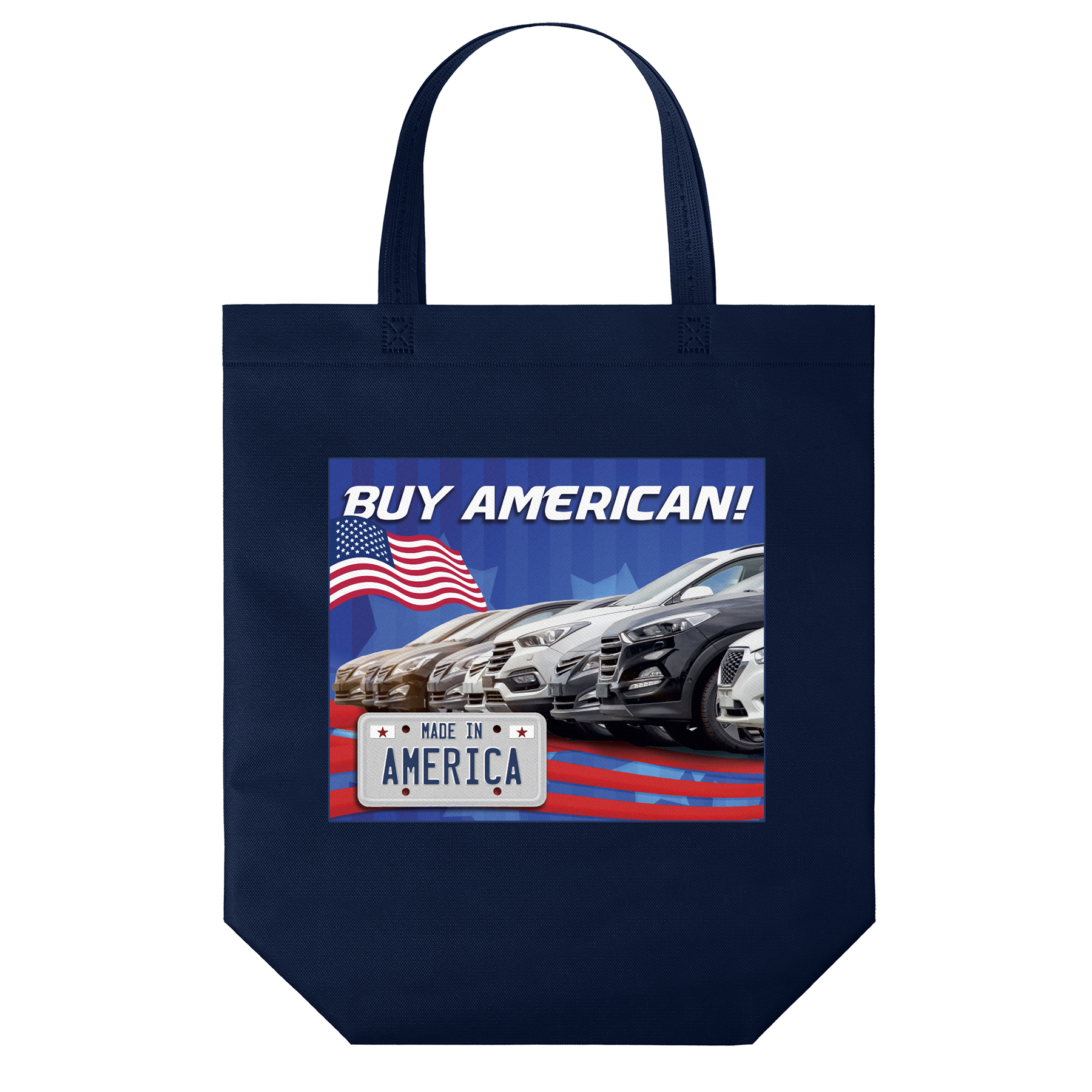 Patriot™- USA Made Non-Woven Tote - ColorVista, custom non-woven bag with logo imprint 16