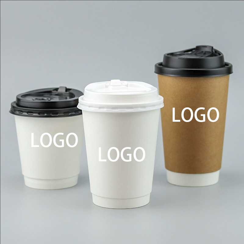 Eco-Friendly Double-Wall Insulated Paper Coffee Cup with Secure Lid 1
