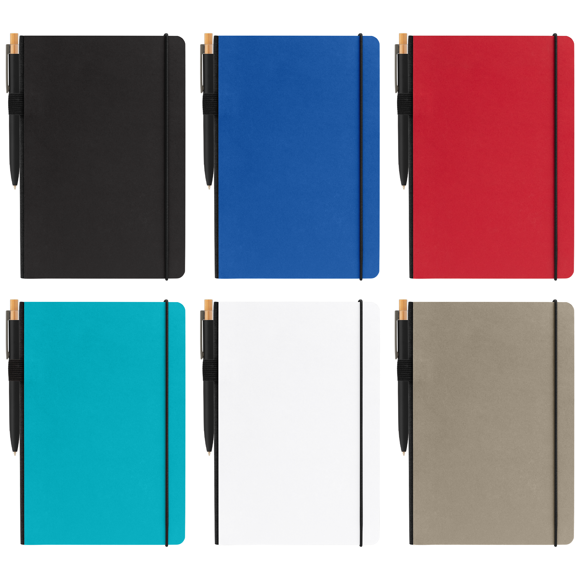 Recycled Kraft Paper Cover Journal & Pen Set - A5 5.9" x 8.3" 1