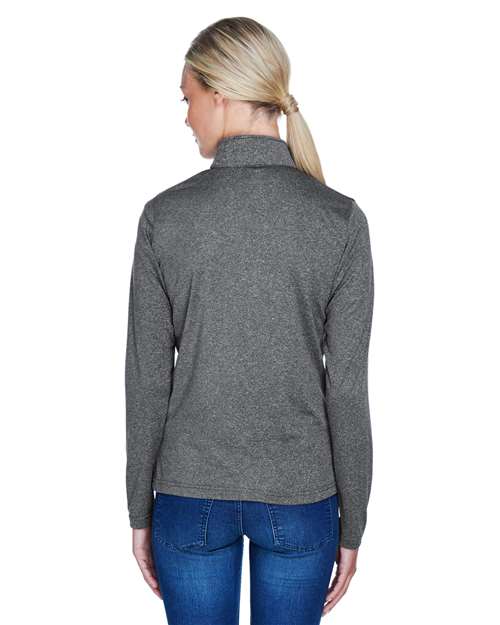 Women's Cool & Dry Heathered Performance Quarter-Zip Pullover - 8618W 47