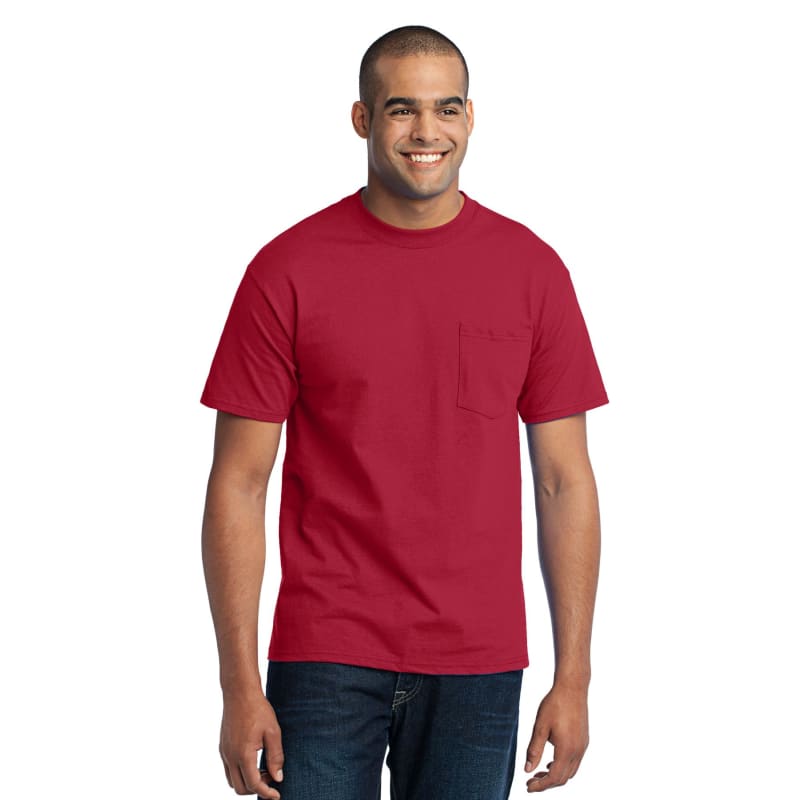 Port & Company Tall Core Blend Pocket Tee. 10