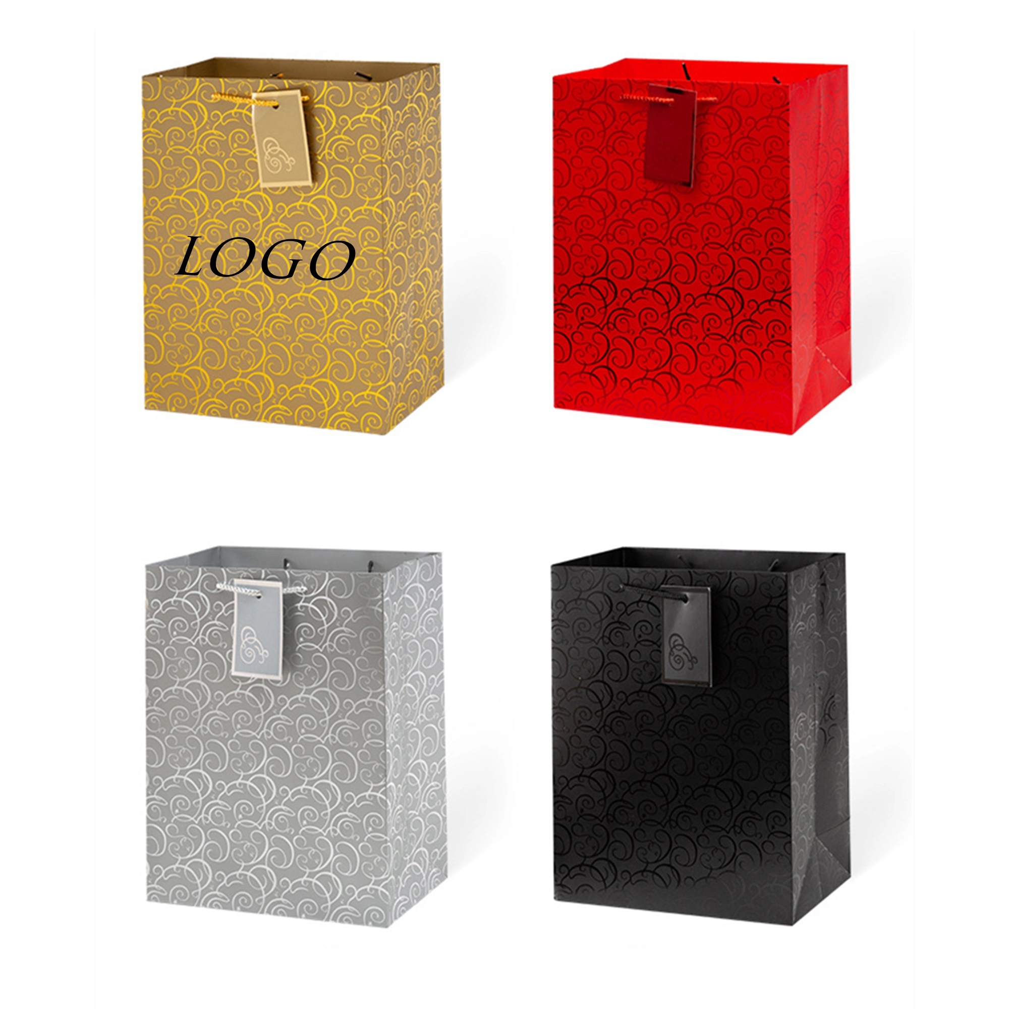 Luxury Bronzing Paper Gift Bag MOQ 100PCS 1