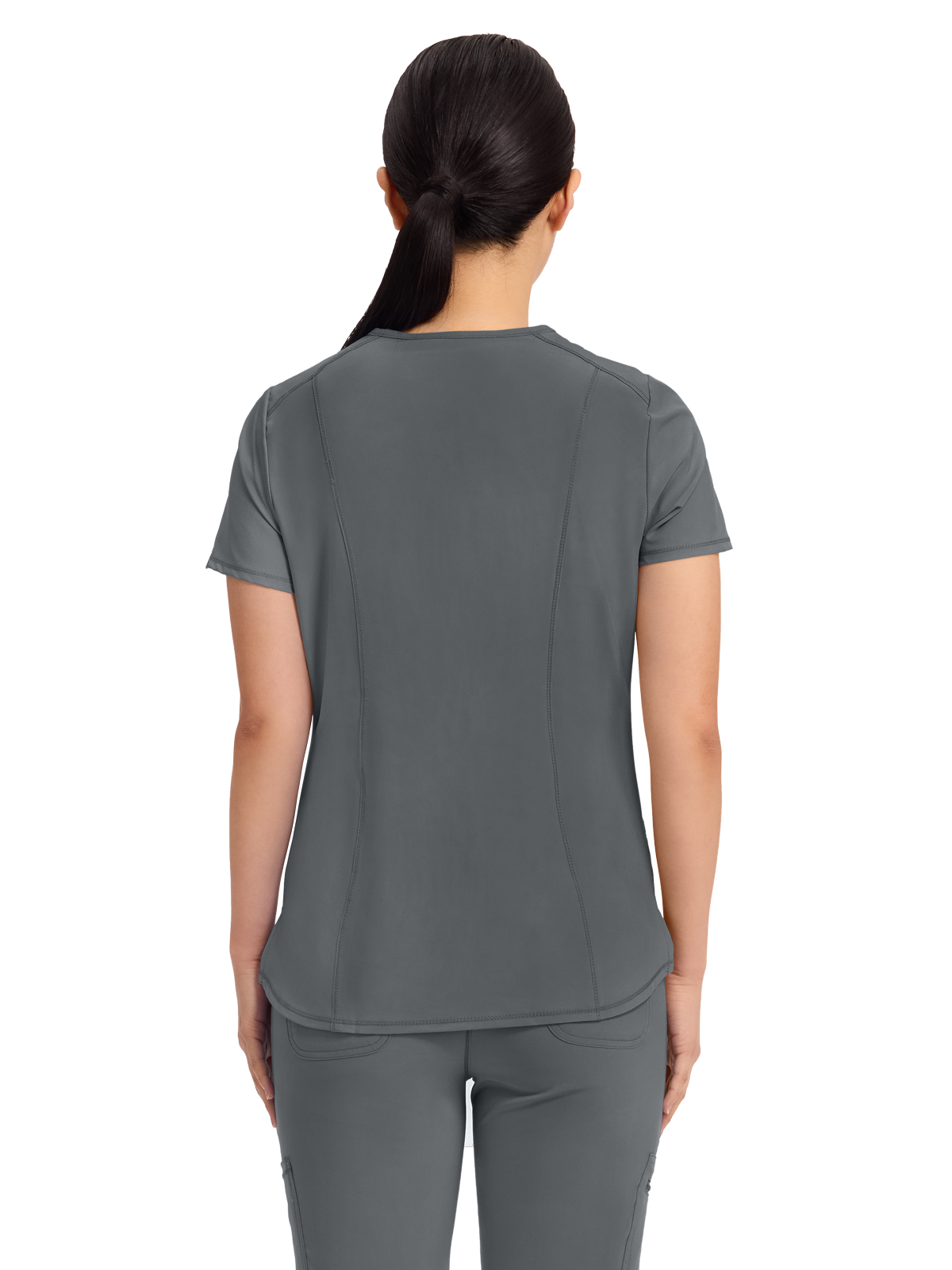 Infinity - Women's 2 Pocket Princess Seams V-Neck Top 49