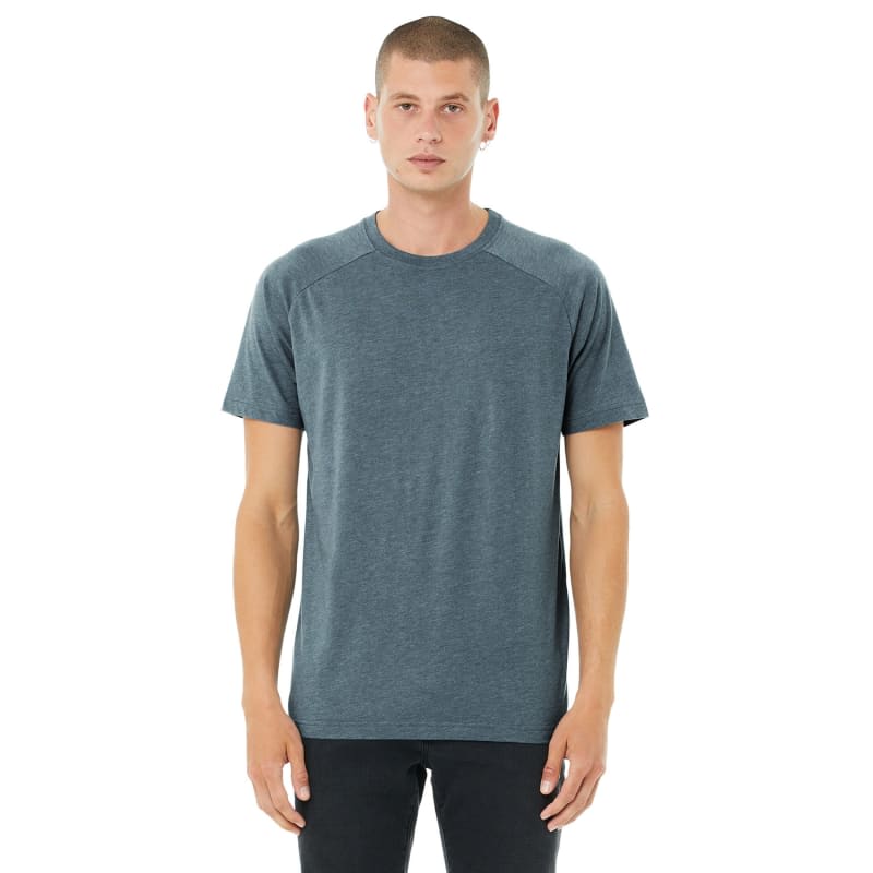 Bella + Canvas Men's Heather CVC Raglan T-Shirt 1