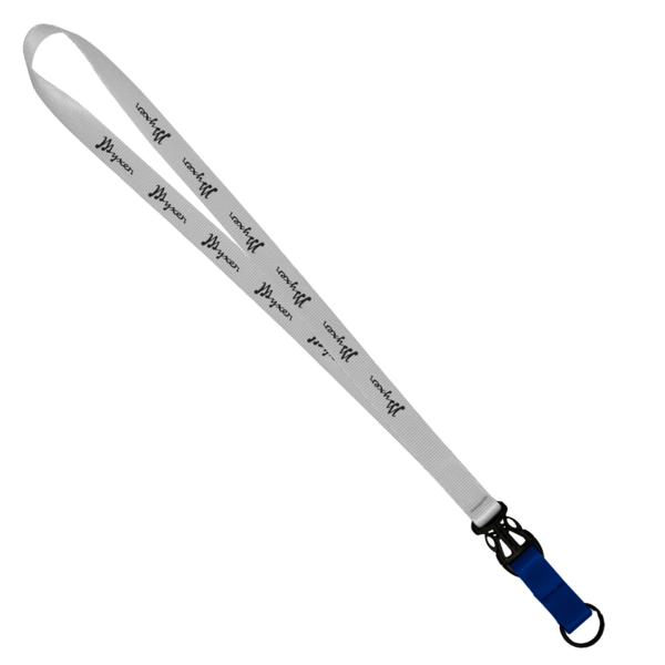 3/4" Multi color (Top and bottom) Nylon Lanyard with Plastic Slide Buckle R 133