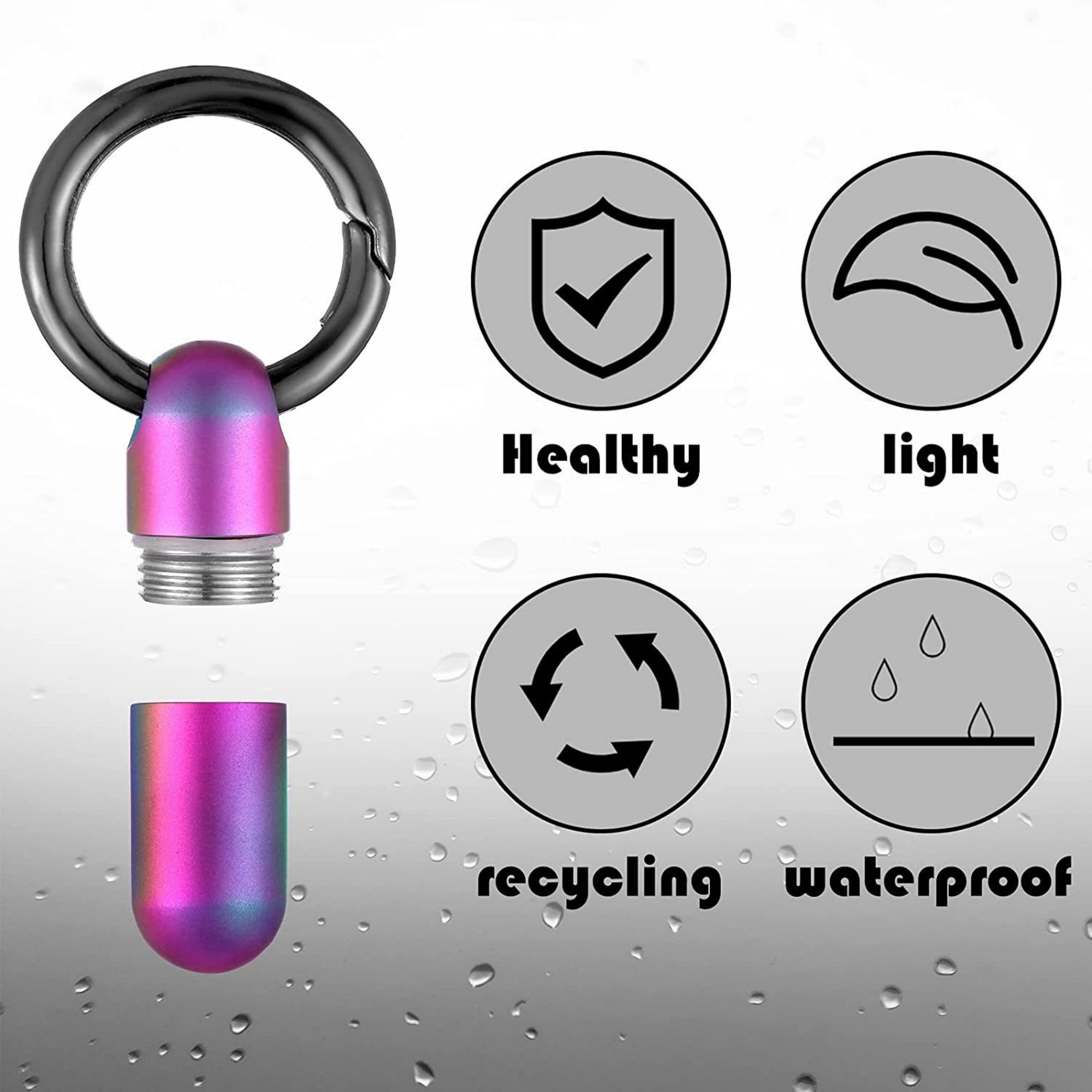 Keychain Pill Holder, custom keychain with logo imprint 1