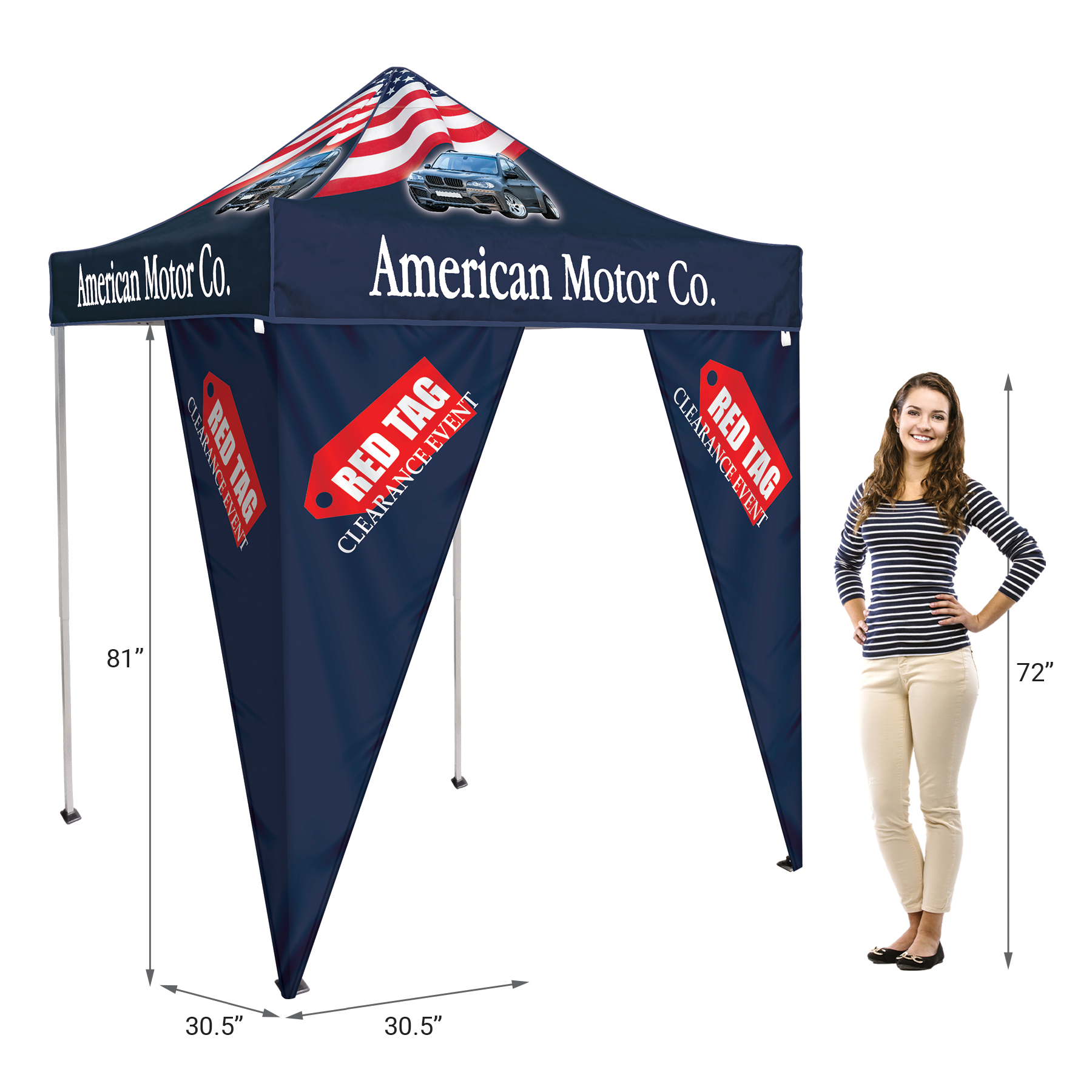 6.5' Premium Tent Corner Banner Set 14
