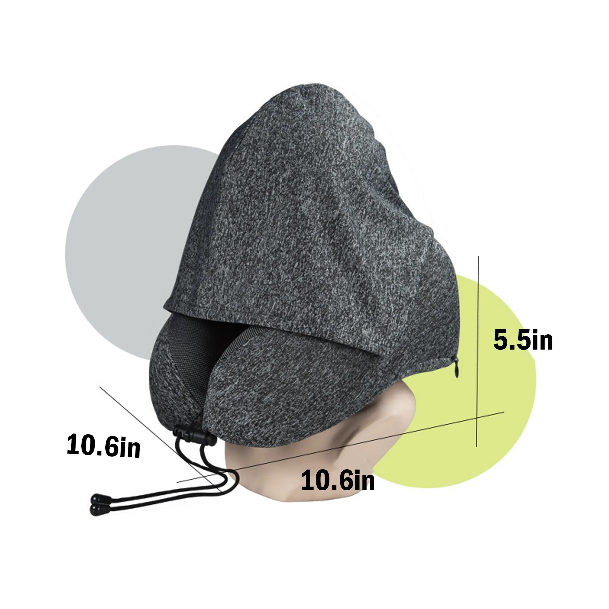 Memory Foam Hooded Travel Neck Pillow 4