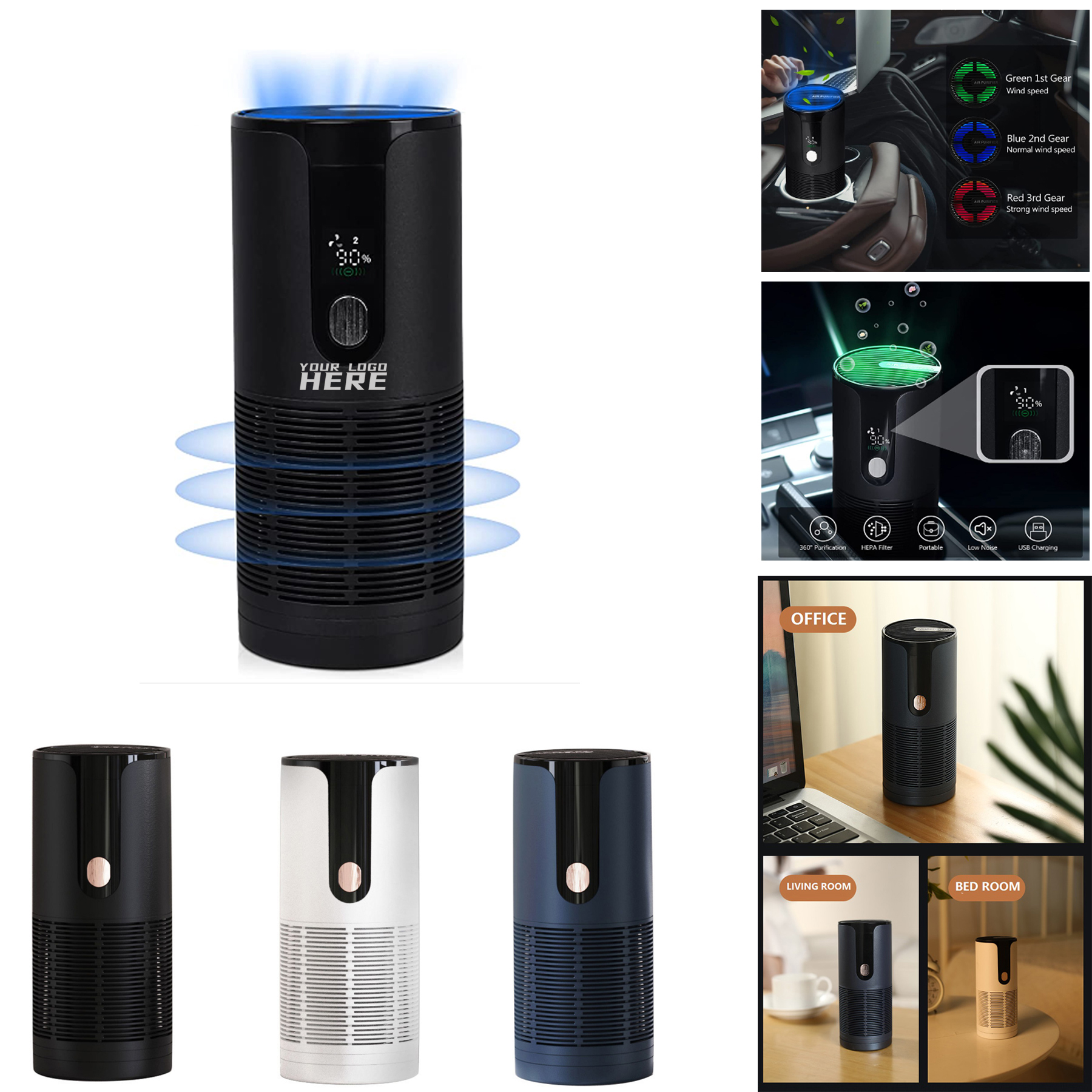 Mini Humidifier Car Air Purifier 2