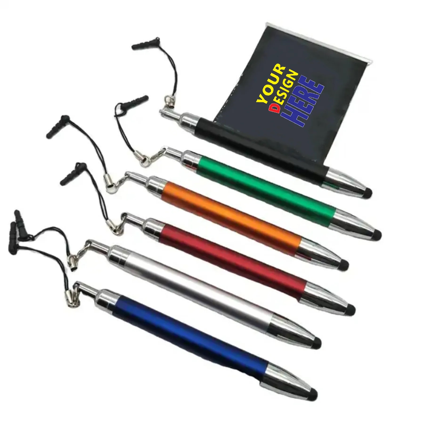 Plastic Retractable Banner Pen Stylus Ballpoint Pen 4