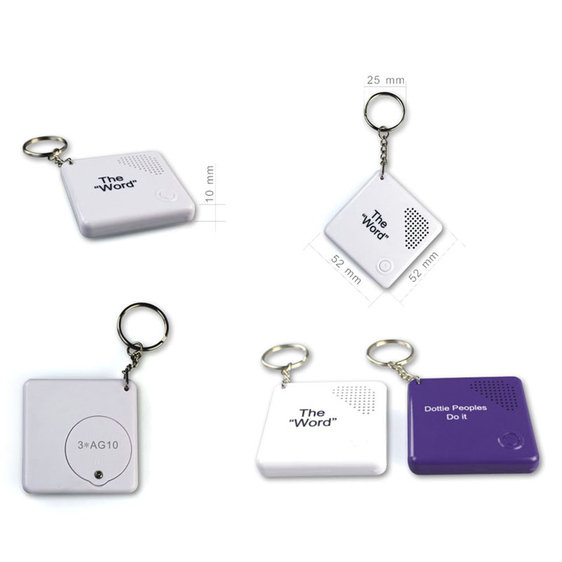 Square Recordable Keychain 2