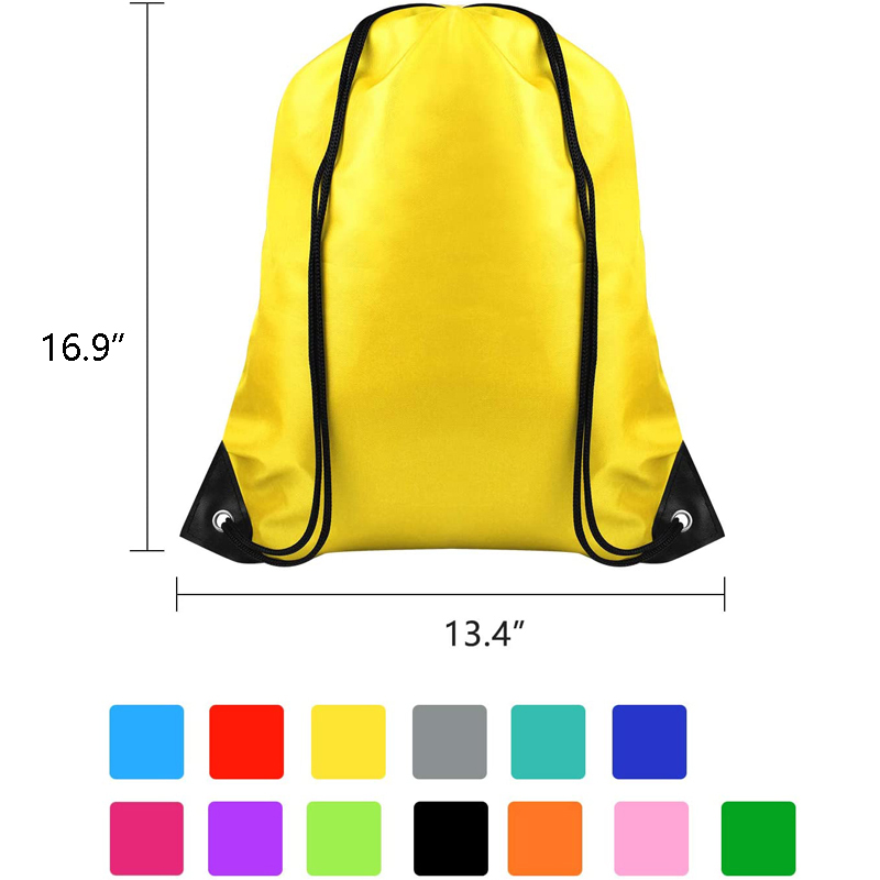 210D Polyester Drawstring Rope Bag--16.9"x13.4" 2
