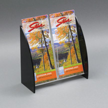 Countertop Brochure Hlder with Curved Sides 1-Tier 2-Pocket