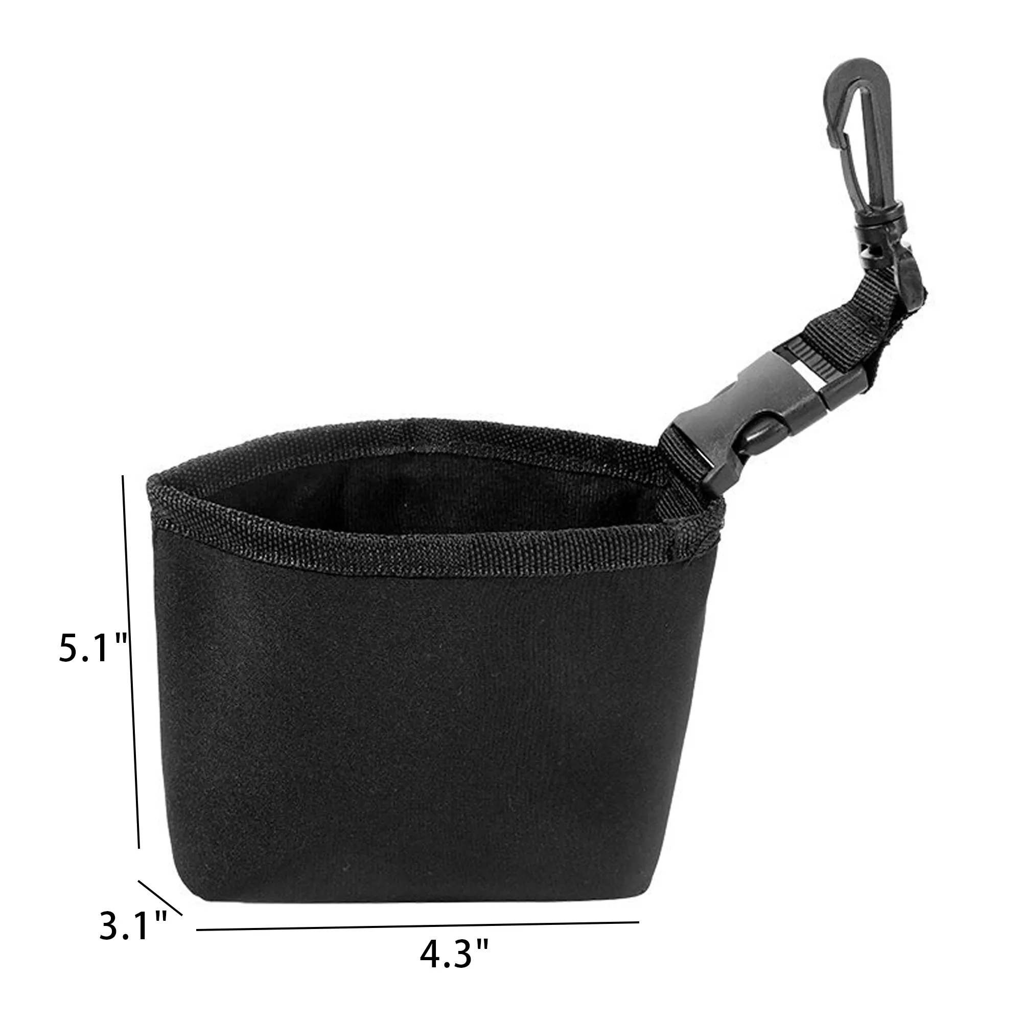 Waterproof Face Detachable Clip Golf Ball Club Cleaning Bag 2
