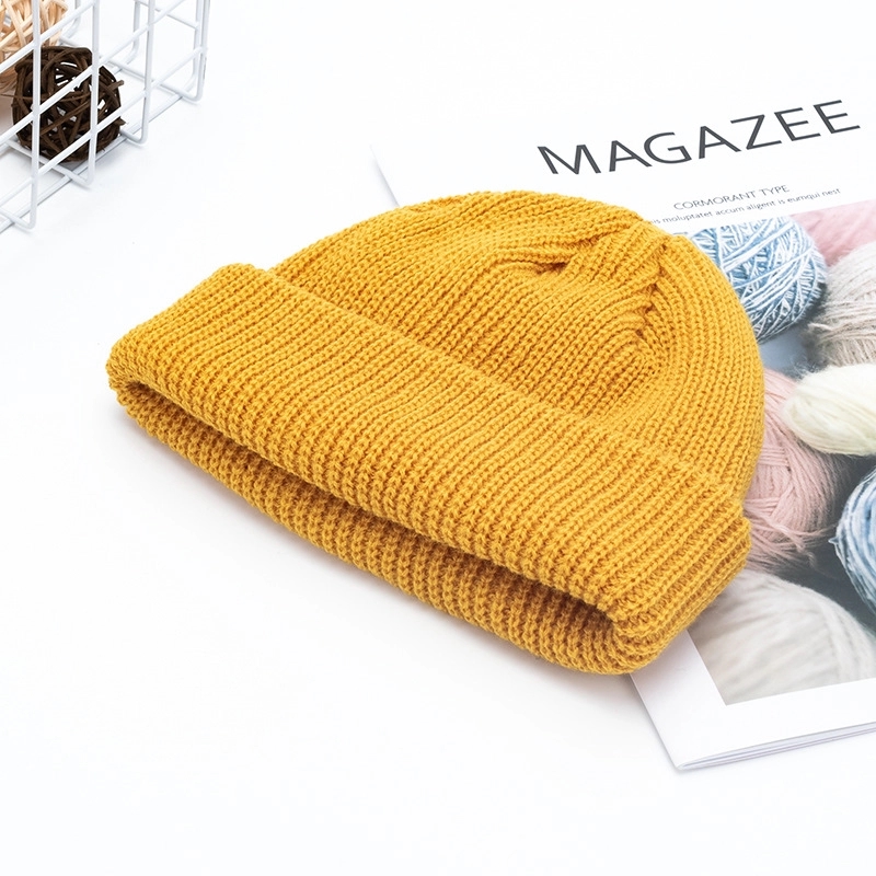 Winter Candy Color Knitted Melon Beanie Cap 2