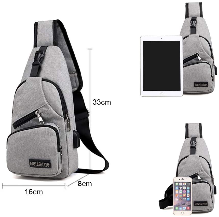 Anti-Theft Chest Bag With USB and Headphone Port 4