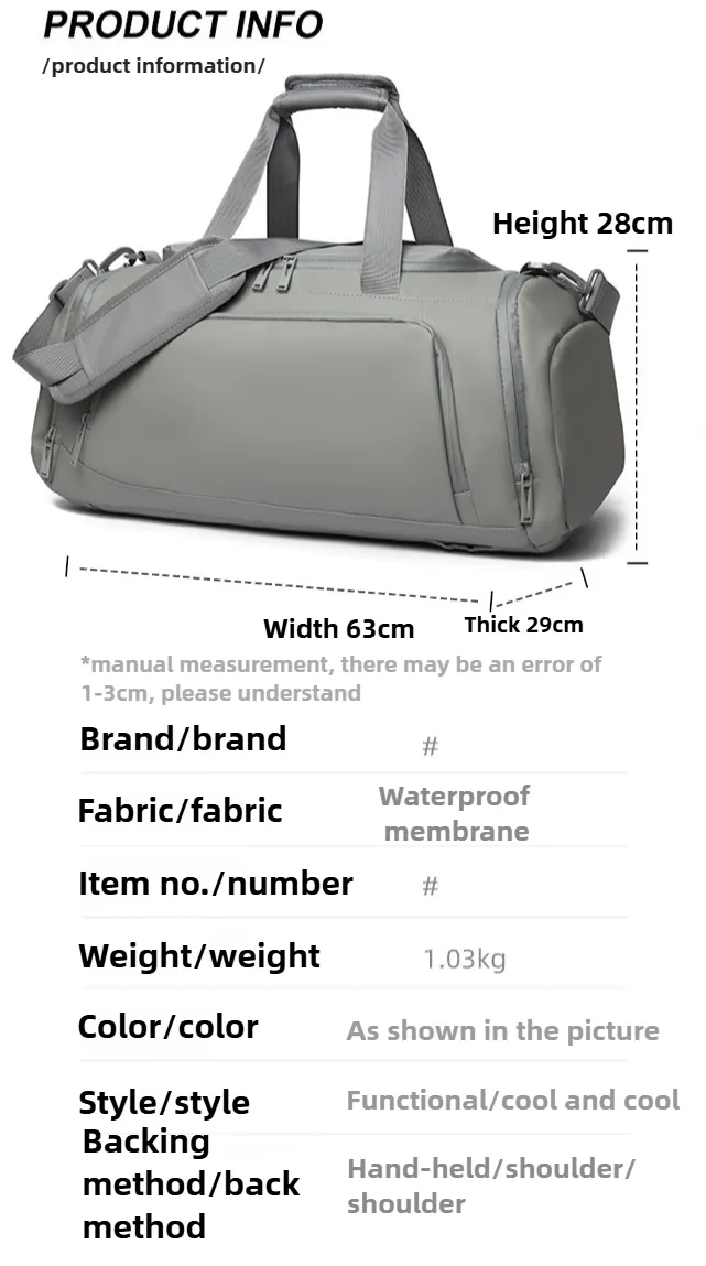 Waterproof Duffel Backpack with Shoe Compartment 5