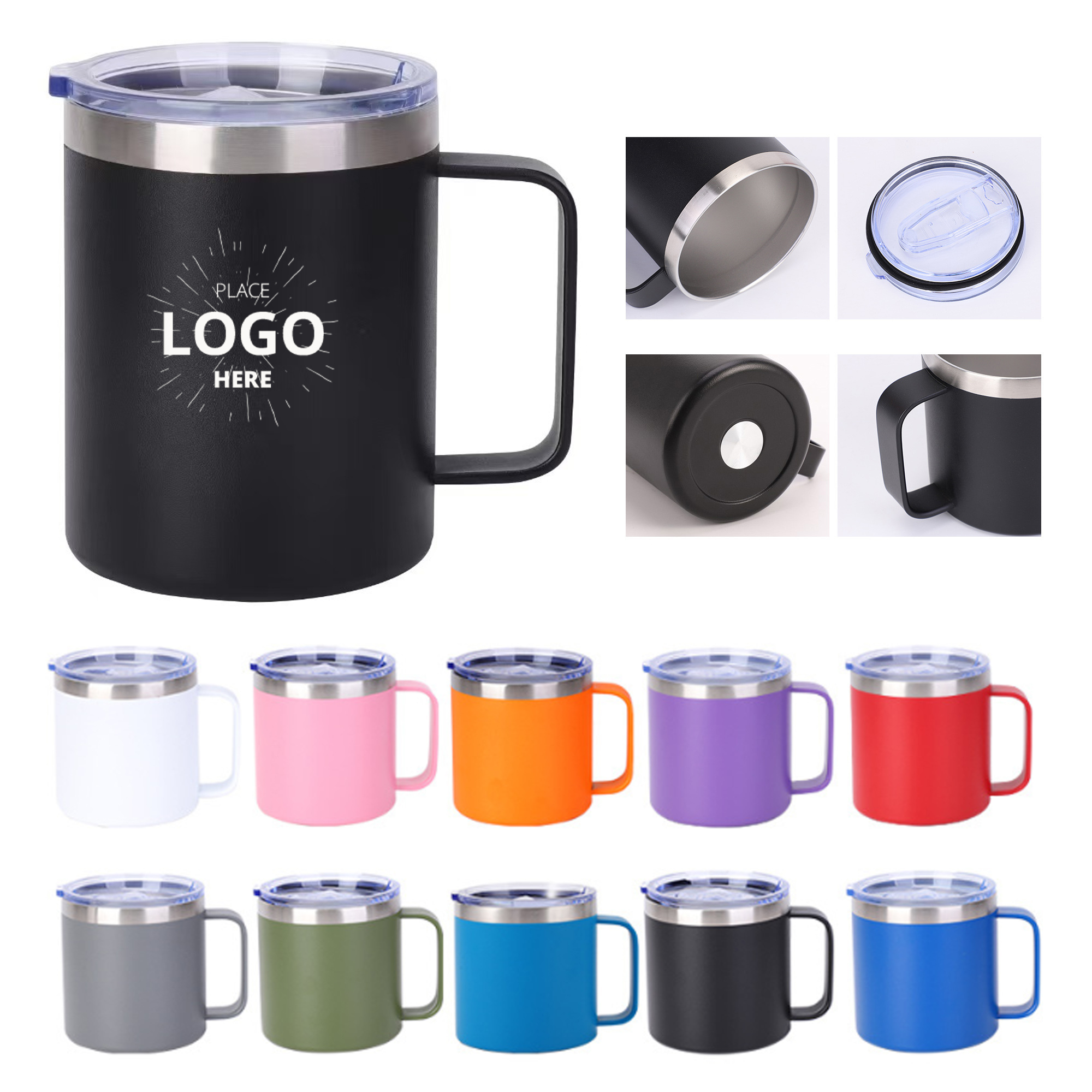 14oz Travel Coffee Mug With Handle 2