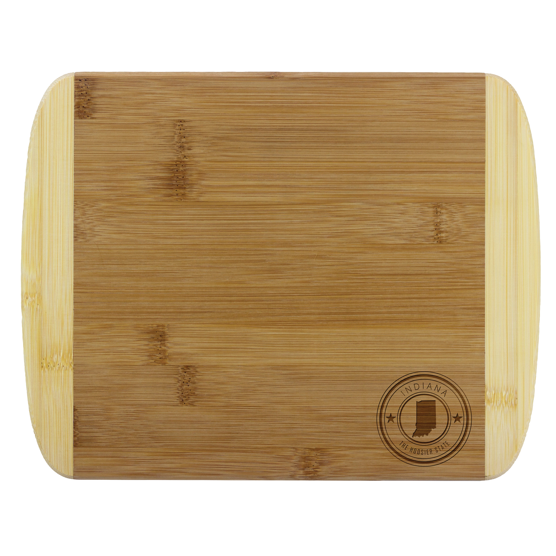 Indiana State Stamp 2-Tone 11" Cutting Board