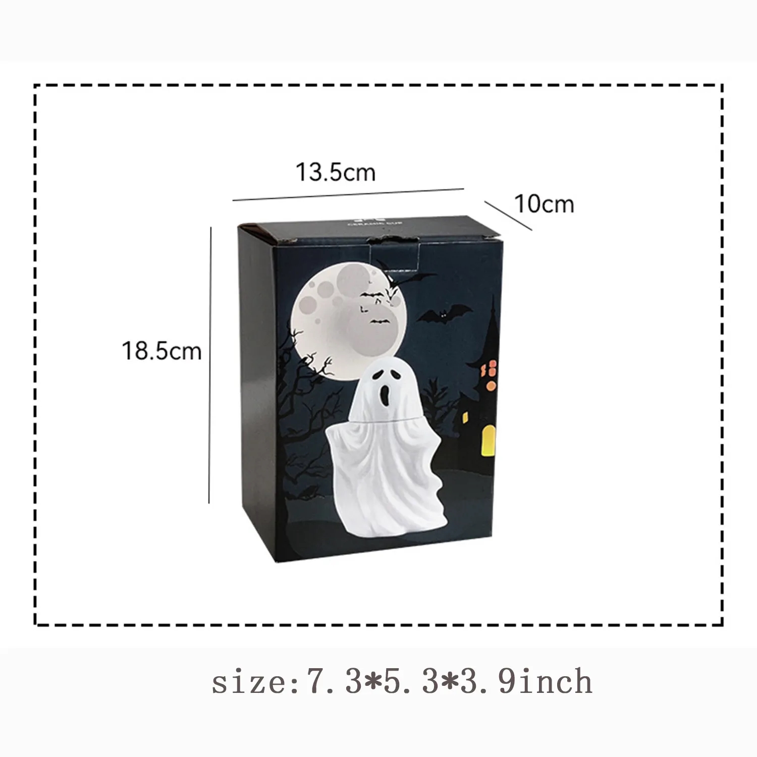 Ceramic Cup White Ghost Mug Halloween Gift 2