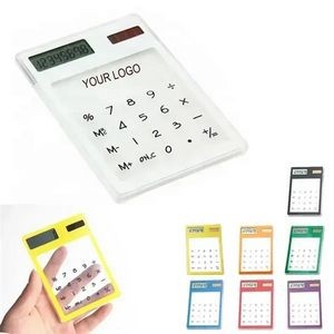 Portable Transparent Solar Mini Cute Touch Calculator 10