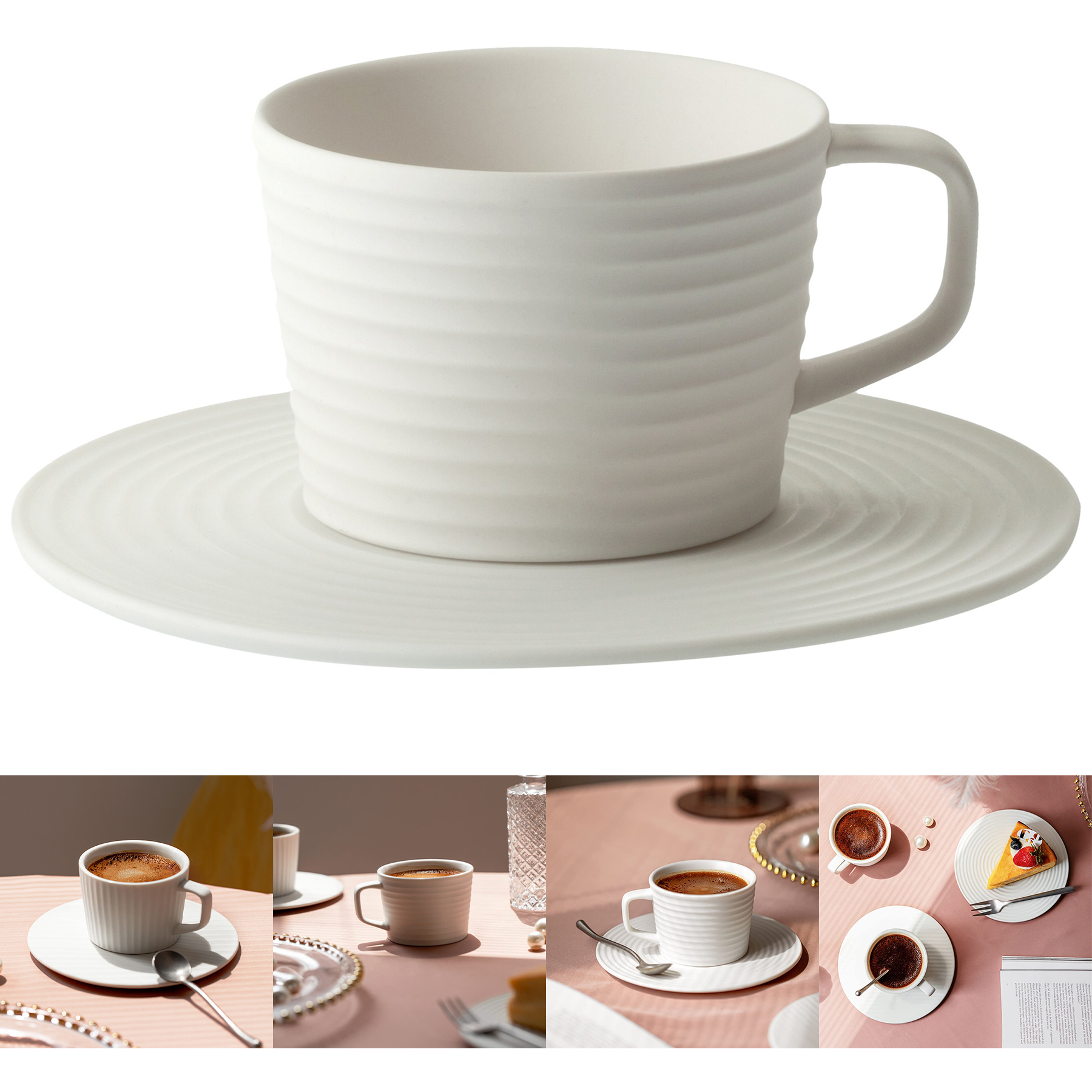 170ml Mug Sets Espresso Cup With Saucer 2