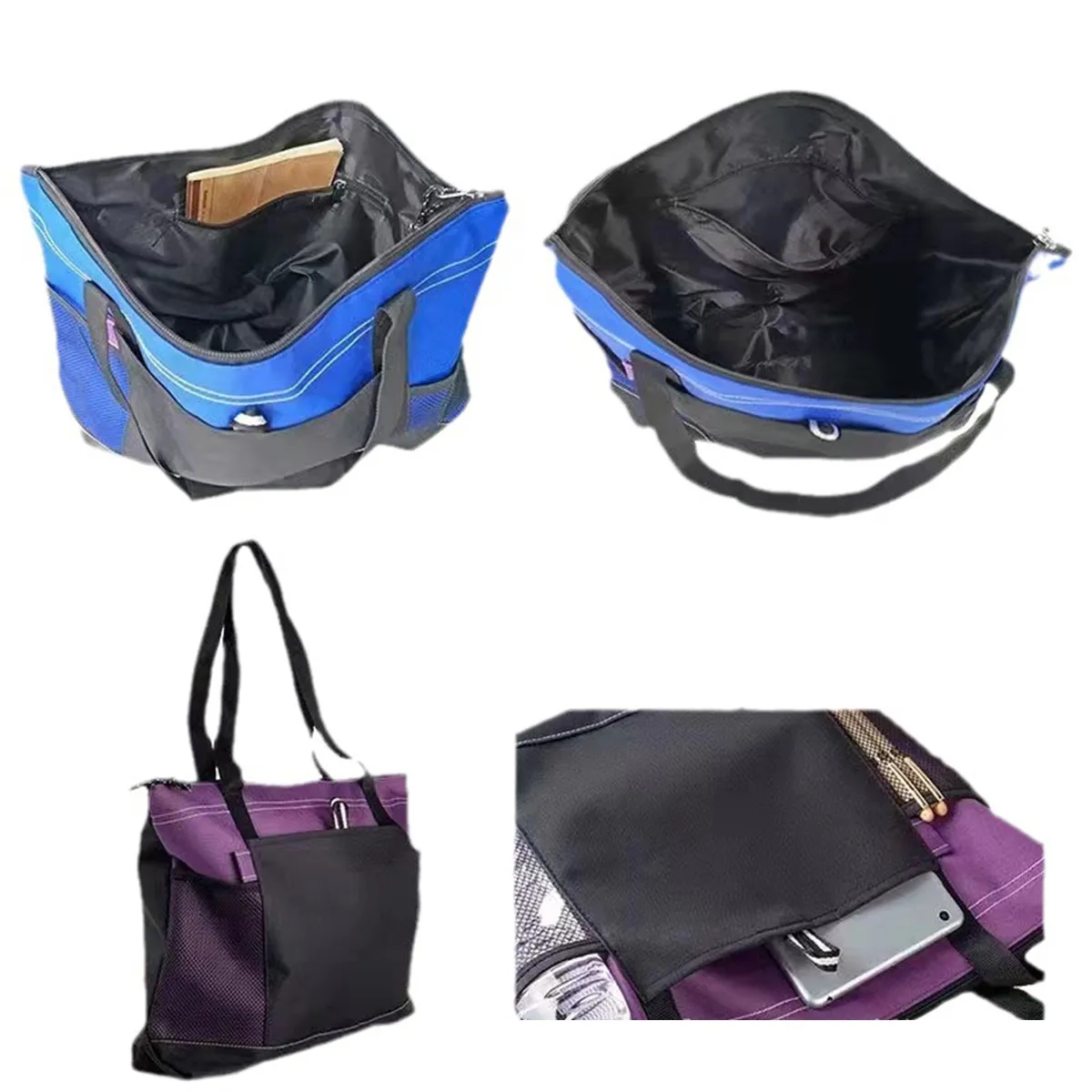 Knitting Personalized Embroidered Tote Shoulder Bag 3