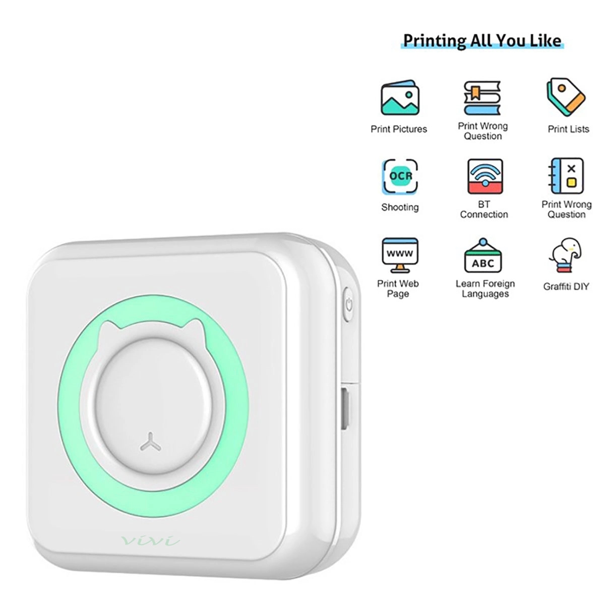 Mini Pocket Bluetooth Thermal Printers Wireless 2