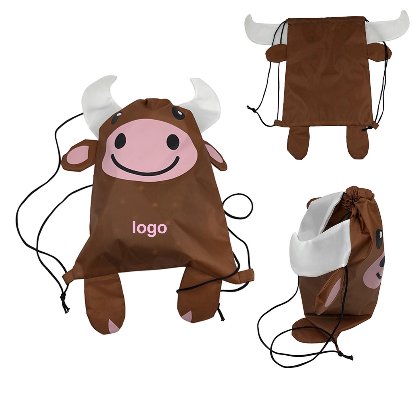 Custom Animal Shaped Drawstring Bag 9