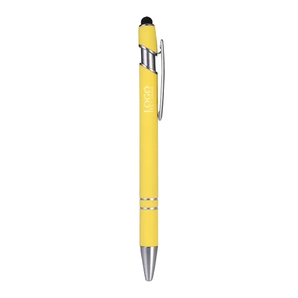 Custom Rubber Coated Stylus Ballpoint Pen 16