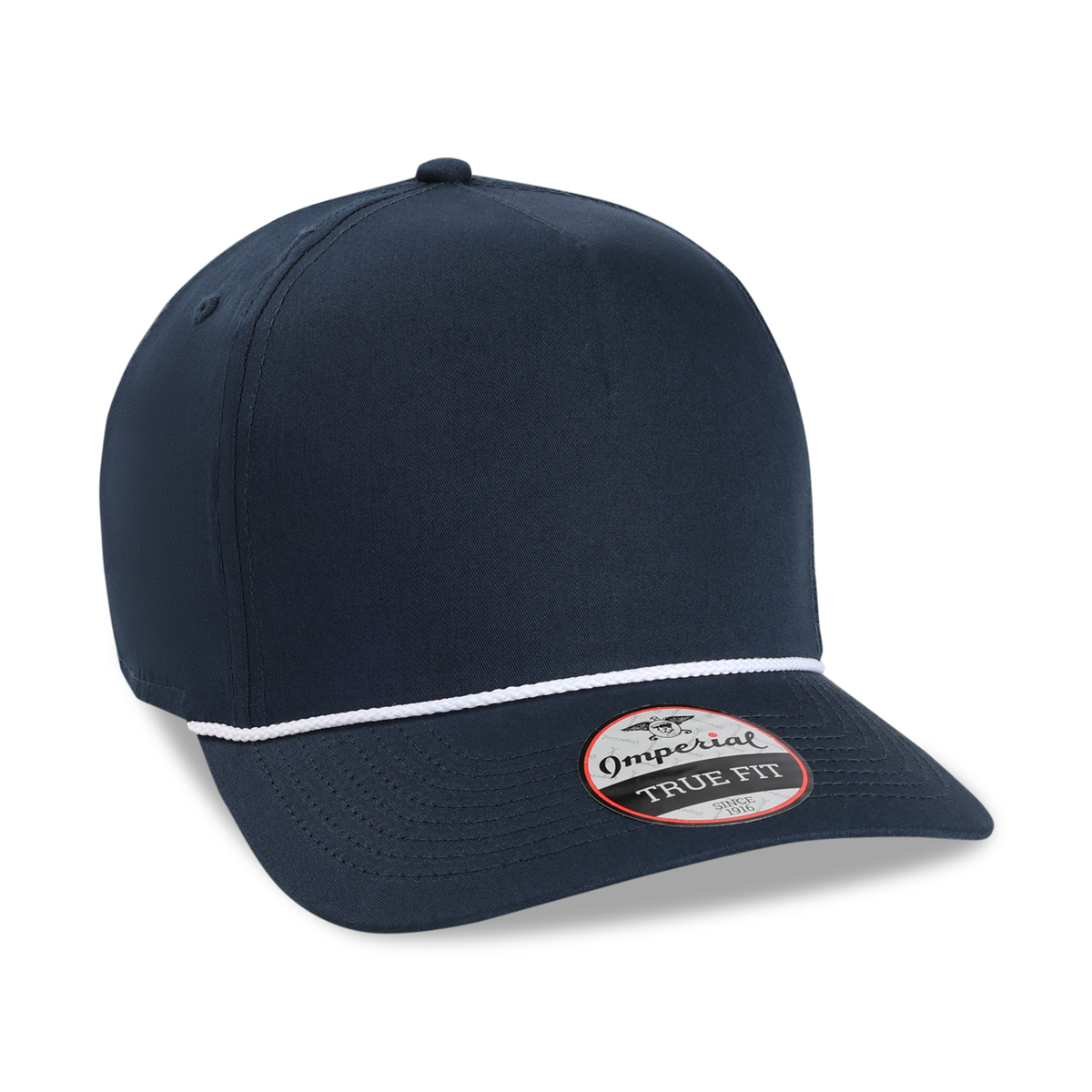 Imperial 5056 5-Panel The Barnes Cotton Rope Cap w/ Leatherette Patches or Embroidery 23